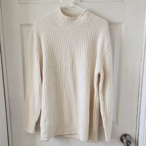 L.L. Bean Cream Turtleneck Sweater